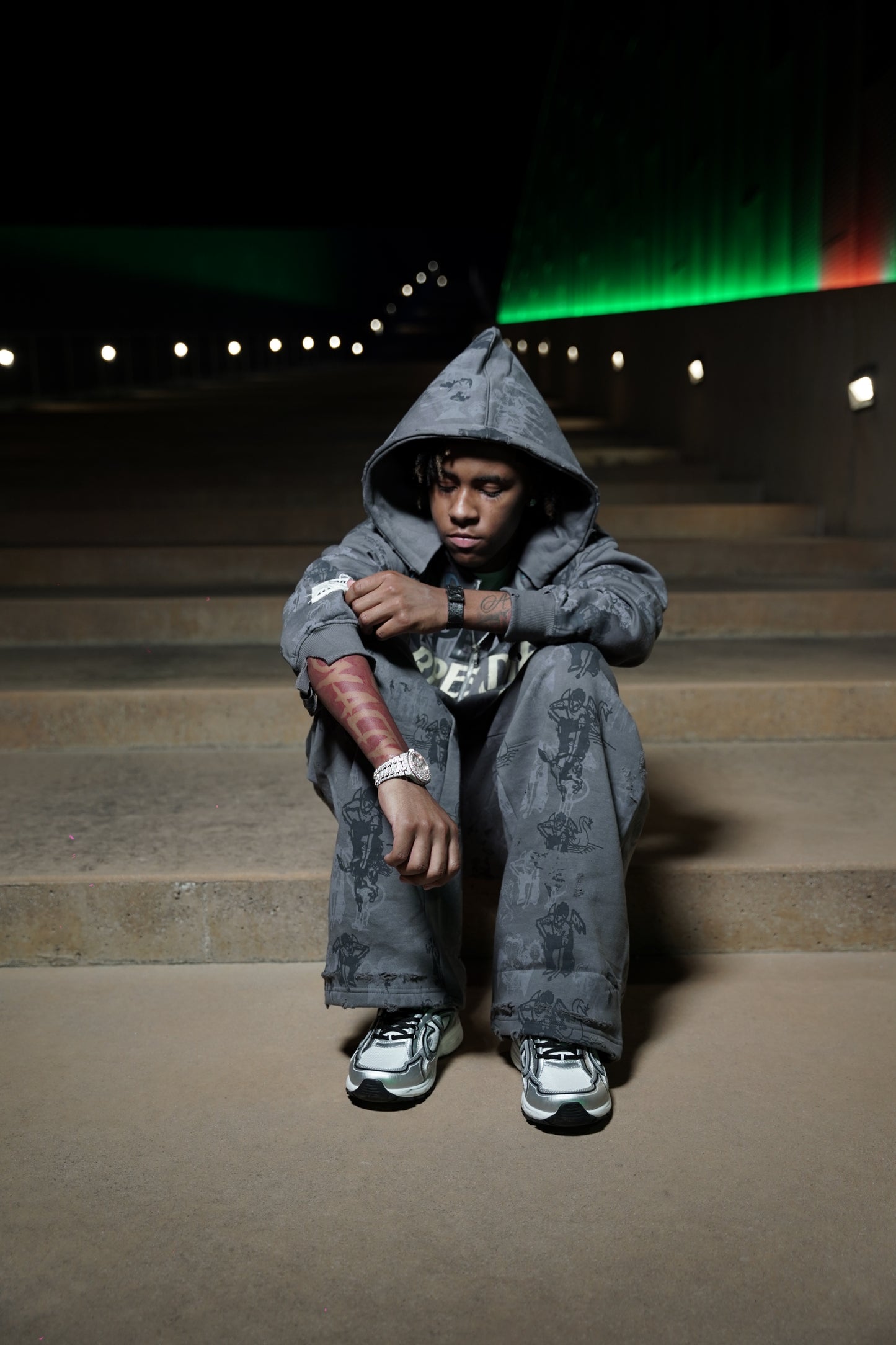 Grey "Carpe Diem" Oversize Sweatsuits
